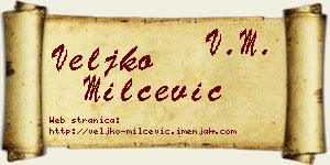Veljko Milčević vizit kartica